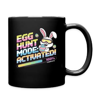 Egg Hunt Mode: Aktiviert - Osterhasen-Spaß für - Tasse einfarbig - Schwarz - Rechts