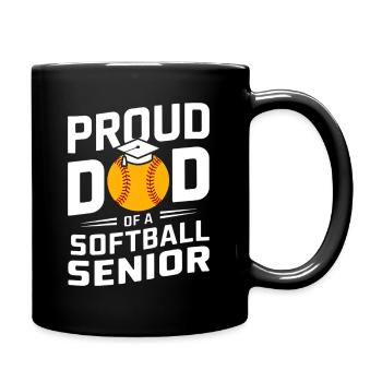 Fier diplômé de l’école secondaire Softball Dad - Mug uni - noir - Droite