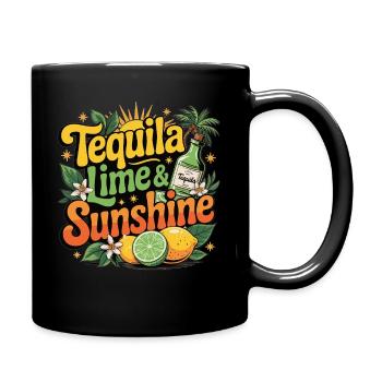 Summer, sun, tequila - Full Colour Mug - black - Right