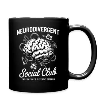 Neurodivergent Overstimulated - Tasse einfarbig - Schwarz - Rechts