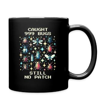 Bug Humor Retro Pixel Art Gaming Nerd Insects - Full Colour Mug - black - Right