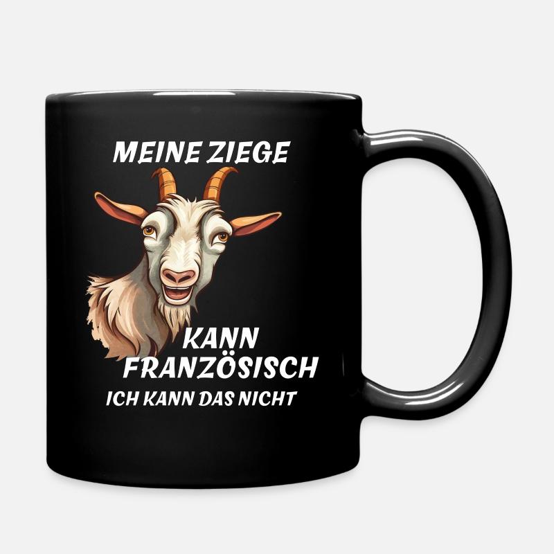 MEINE ZIEGE KANN FRANZÖSISCH - Tasse einfarbig - Schwarz