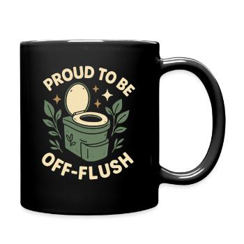 Compostage Toilette Vie Eco Humour Hors Réseau Salle de bain - Mug uni - noir - Droite