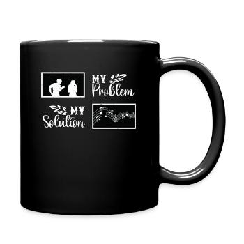 Music Teacher My Problem My Pictogram Mom Dad - Full Colour Mug - black - Right