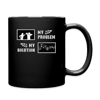Music Teacher My Problem My Pictogram Dad Mom - Full Colour Mug - black - Right