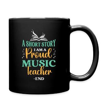 Music Teacher A Short Story I Am A Piano Teacher - Full Colour Mug - black - Right
