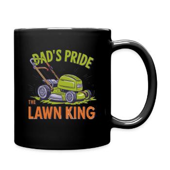 La fierté de papa : le roi de la tondeuse à gazon - Mug uni - noir - Droite