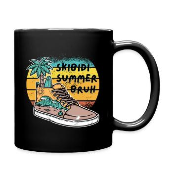 Letzter Schultag Habe ein Skibidi Sommer Bruh Geschenk - Tasse einfarbig - Schwarz - Rechts