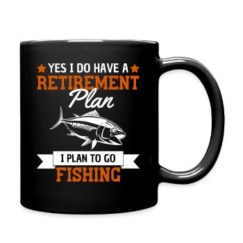 Soon-to-be retired angler design with humor - Full Colour Mug - black - Right