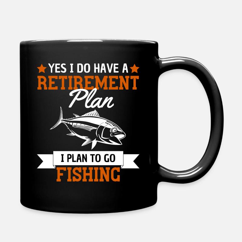 Bald Rentner Anglerdesign mit Humor - Tasse einfarbig - Schwarz
