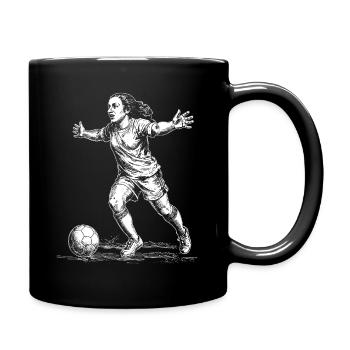 Maillot de foot féminin : Rester sur le ballon avec l’amour des fans - Mug uni - noir - Droite
