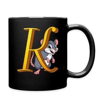 LETTER K - Full Colour Mug - black - Right