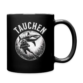 Tauchen - Tasse einfarbig - Schwarz - Rechts