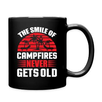 Le sourire de la joie du feu de camp - Mug uni - noir - Droite