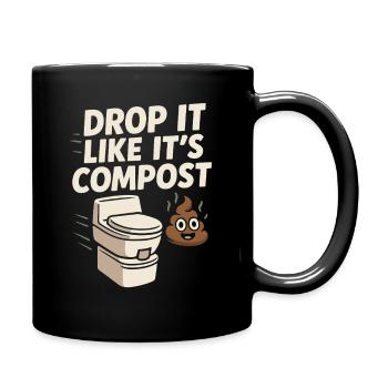 Compostage Toilette Vie Eco Humour Hors Réseau Salle de bain - Mug uni - noir - Droite