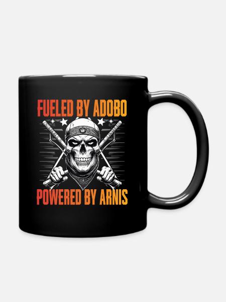 Escrima Fueled By Adobo Powered By Arnis - Tasse einfarbig - Schwarz