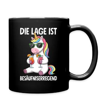 The location is drunken, with unicorn - Full Colour Mug - black - Right
