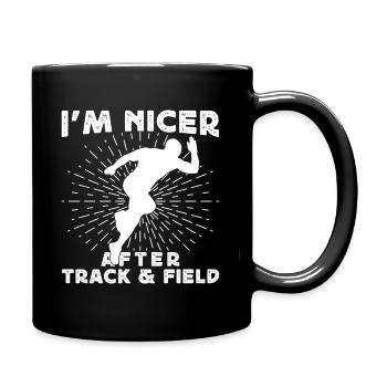 Track Athletics I´m Nicer After Track & Field - Tasse einfarbig - Schwarz - Rechts