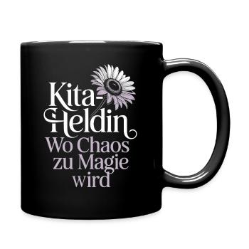 Daycare Heroine Where Chaos Becomes Magic Kindergarten Teacher - Full Colour Mug - black - Right