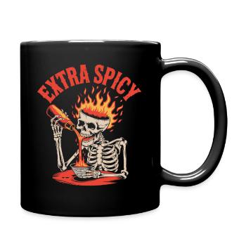Poivron rouge Chili Amateur de nourriture épicée - Mug uni - noir - Droite