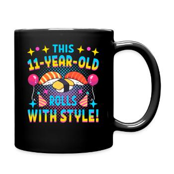 Birthday Sushi 11 Sushi Rolls Birthday Party - Full Colour Mug - black - Right
