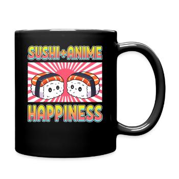 Kawaii Cuisine japonaise Anime Manga Otaku Sushi - Mug uni - noir - Droite