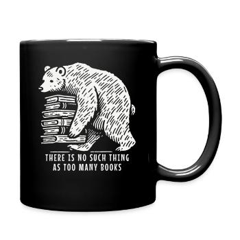 Funny book lover bear statement for book fan - Full Colour Mug - black - Right