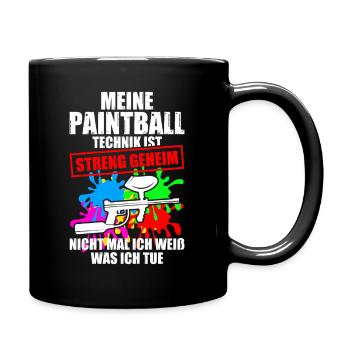 Paintball Technik Gotcha Paintballspieler - Tasse einfarbig - Schwarz - Rechts