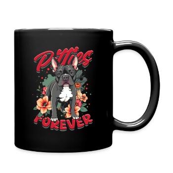 Pitbull Pitbulls Pitties Forever - Full Colour Mug - black - Right