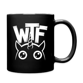 WTF – Unicorn Alert! - Full Colour Mug - black - Right