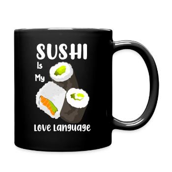 Le sushi est mon amour Langage Design - Mug uni - noir - Droite