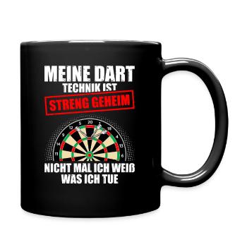 Darts Player Darts My Darts Technique - Full Colour Mug - black - Right