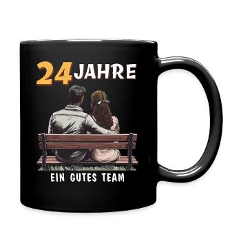 24 YEARS A GOOD TEAM MAN WOMAN - Full Colour Mug - black - Right