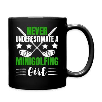 Golf Girl Design avec humour - Mug uni - noir - Droite