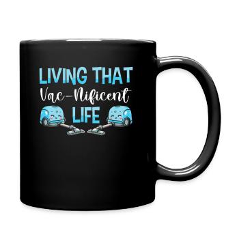 Reinigung Liebhaber Reinigungskraft - Tasse einfarbig - Schwarz - Rechts