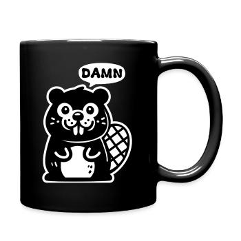 Damn Beaver - Full Colour Mug - black - Right