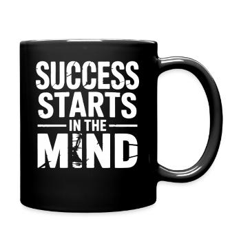 Success Starts In The Mind Entrepreneur Motivation - Full Colour Mug - black - Right