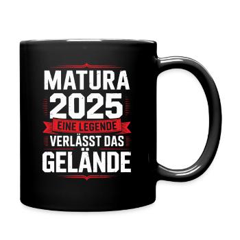 Matura 2025 Eine Legende verlässt das Gelände - Tasse einfarbig - Schwarz - Rechts