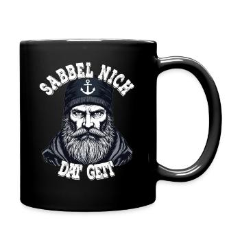 East Frisian North Sea sailor Sabbel nich dat geit - Full Colour Mug - black - Right