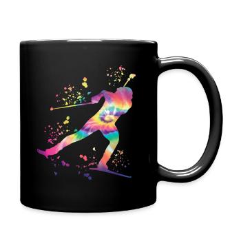 Biathlète Biathlon combiné nordique - Mug uni - noir - Droite