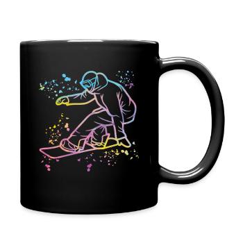 Snowboarder Snowboarding Snowboard - Full Colour Mug - black - Right