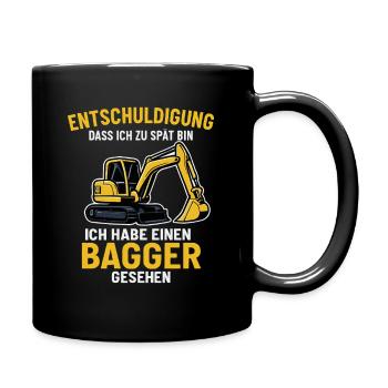 Excavator Saying - Full Colour Mug - black - Right