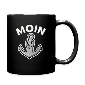 Moin Anker - Tasse einfarbig - Schwarz - Rechts