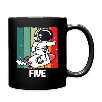 Astronaut Adventure Cinquième anniversaire - Mug uni - noir - Droite