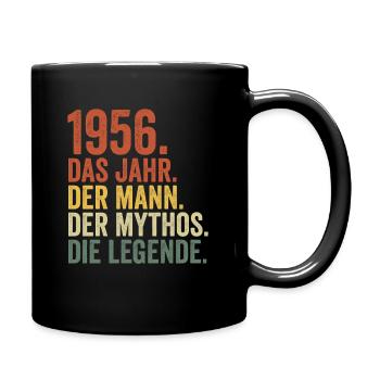 1956 Jahr Mann Mythos Legende Geburtstag - Tasse einfarbig - Schwarz - Rechts