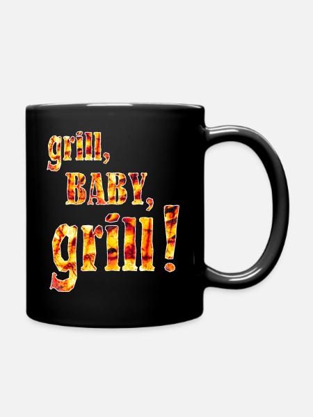 grill baby grill grillen Grillparty outdoorküche - Tasse einfarbig - Schwarz
