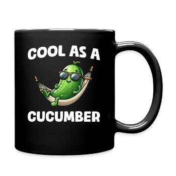 Frais comme un concombre Gurke Pickle Gurkenliebhaber - Mug uni - noir - Droite