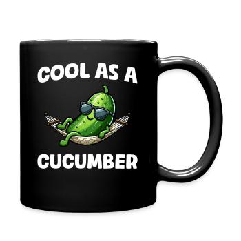 Frais comme un concombre Gurke Pickle Gurkenliebhaber - Mug uni - noir - Droite