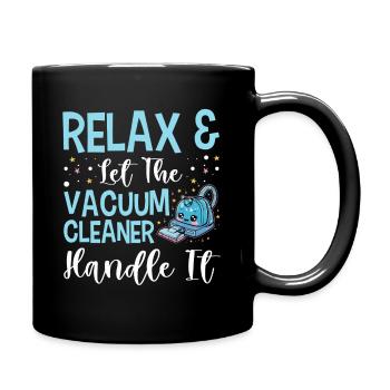 Reinigung Liebhaber Reinigungskraft - Tasse einfarbig - Schwarz - Rechts