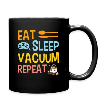 Reinigung Liebhaber Reinigungskraft - Tasse einfarbig - Schwarz - Rechts